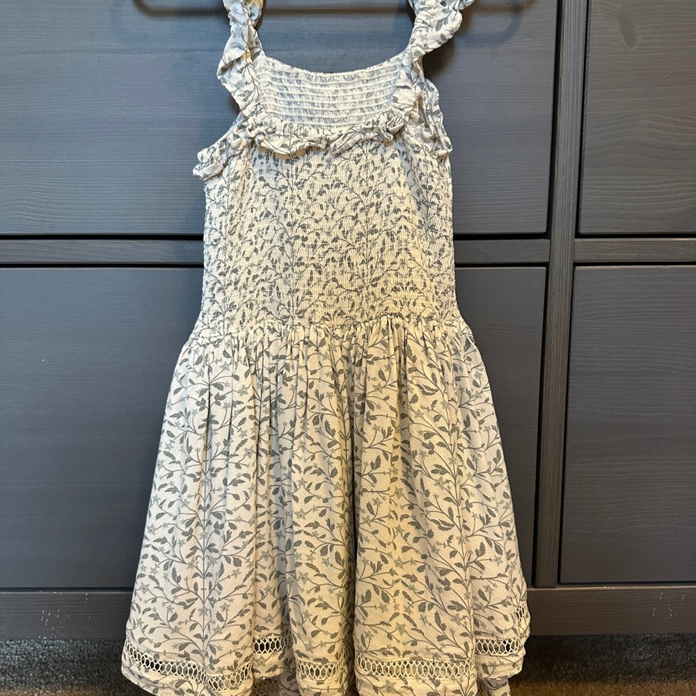 Noralee dress, sage and cream color
